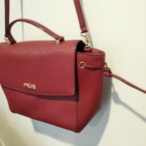 Kate Spade Lilah Laurel Burgundy Leather Satchel - Picture 12 of 14